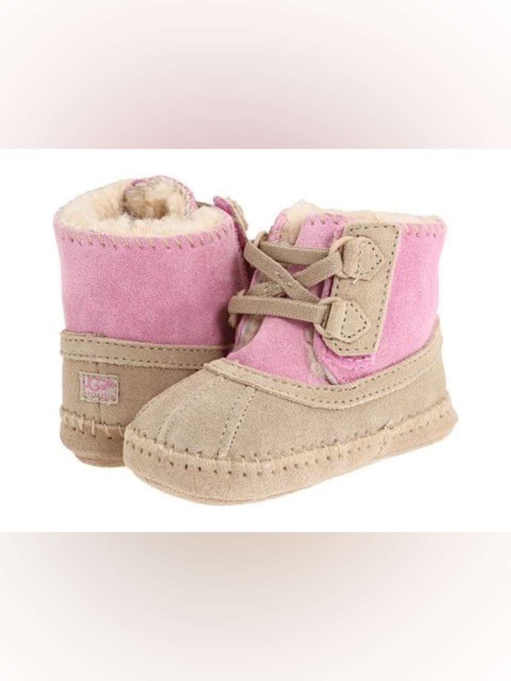 UGG Australia 3277 baby boots infant leather sheepskin booties  Sz 2/3